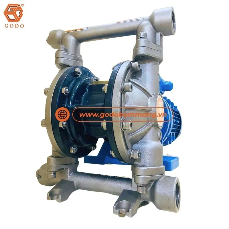 Bơm màng điện vận chuyển hóa chất DBY3-25PTFF thân bơm inox