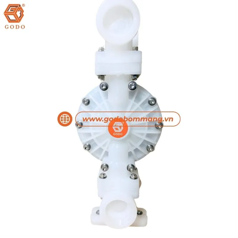 Bơm màng hóa chất GODO QBY3-50STFF thân nhựa PP