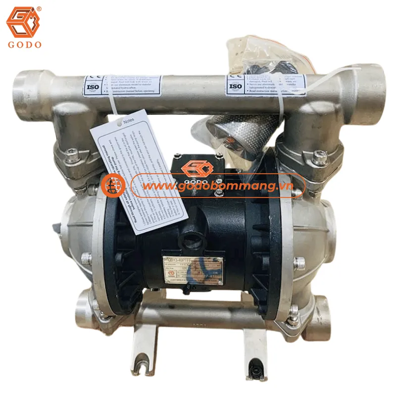 Bơm màng GODO QBY3-40PTFF hóa chất chính hãng