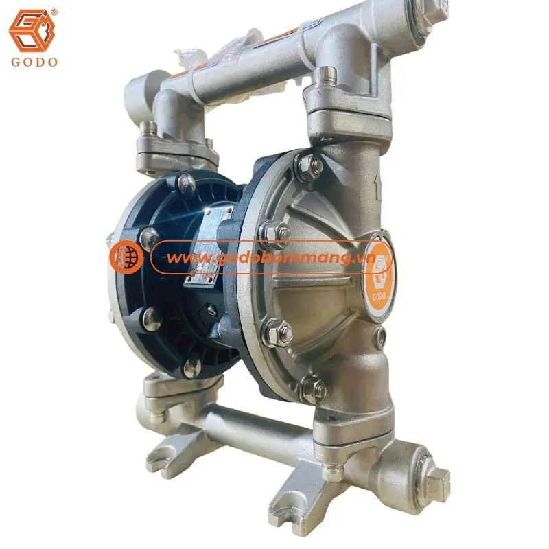 Máy bơm chịu nhiệt GODO QBY3-25PFFF thân inox 304