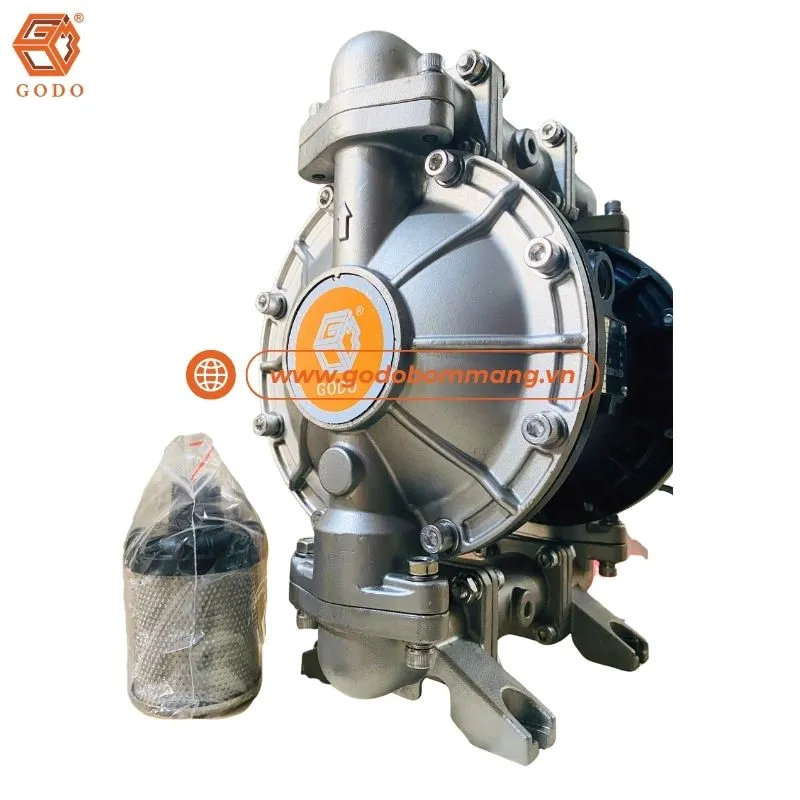 Máy bơm hóa chất GODO BFQ-25PTFF thân inox 304