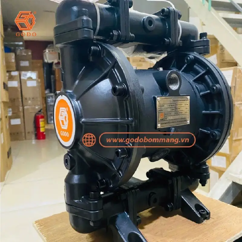 Bơm màng khí nén GODO BFQ-25GTFF hỗ trợ bơm chất lỏng trong môi trường nhiệt độ cao 