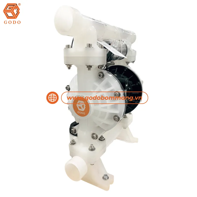 Bơm màng Godo QBY3-40STFF thân nhựa vận hành ổn định