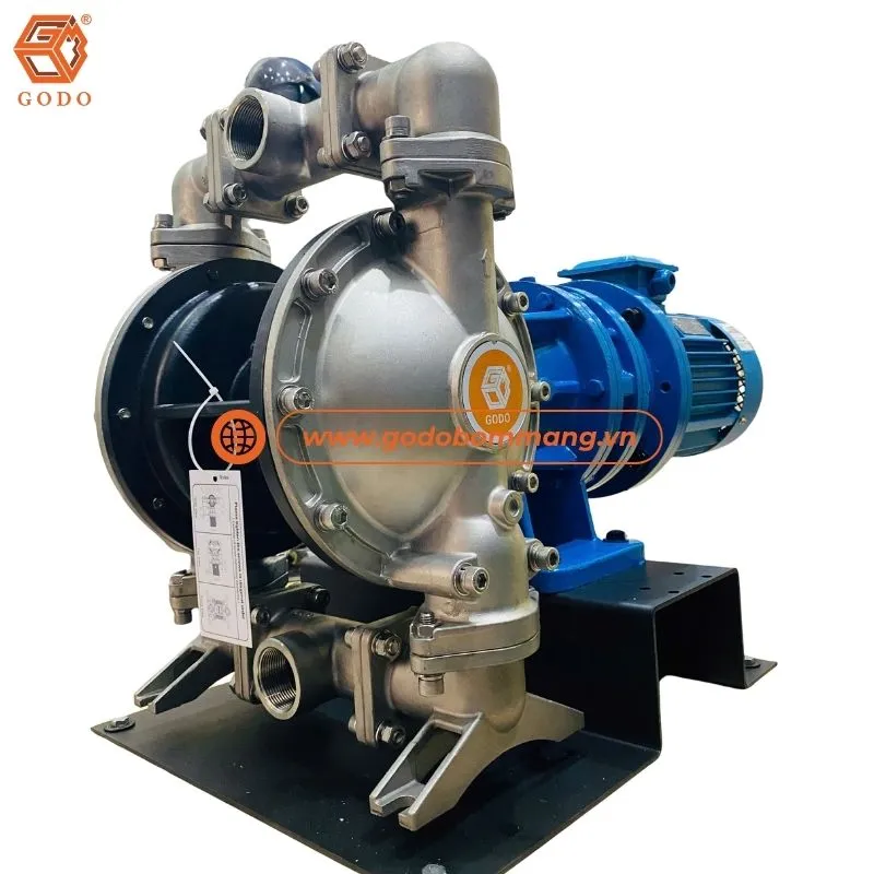 Máy bơm màng hóa chất GODO BFD-40PTFF vận chuyển axit