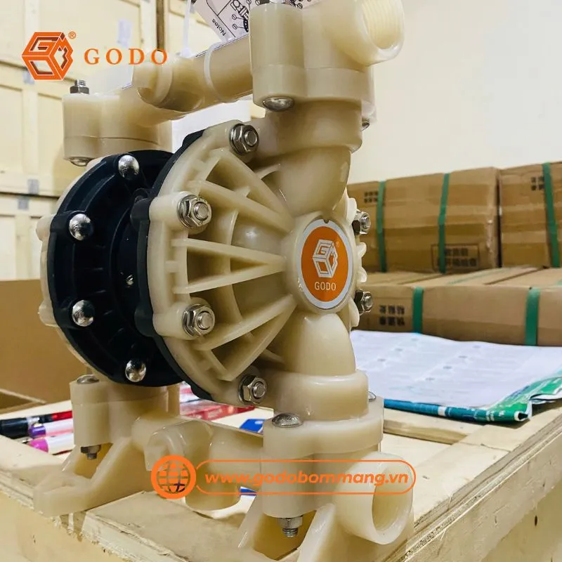 Bơm màng khí nén bơm axit GODO QBY3-25FTFF