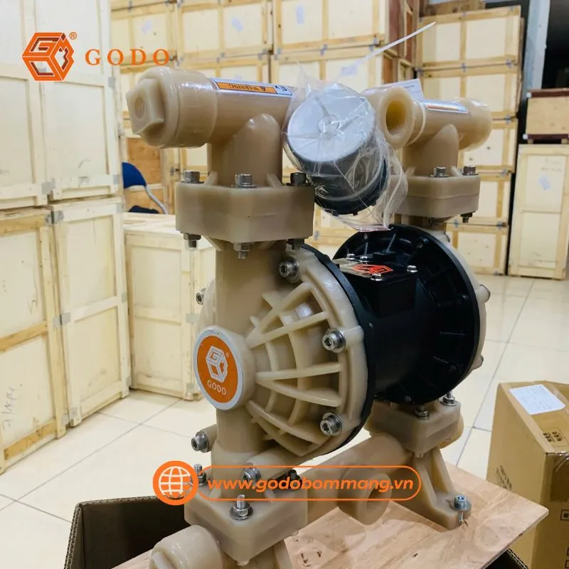 Bơm màng khí nén công nghiệp GODO QBY3-40FTFF