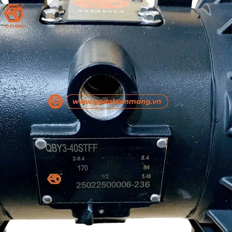 Thông số kỹ thuật bơm màng Godo QBY3-40STFF