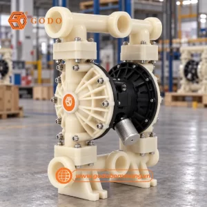 bơm hóa chất bằng khí nén GODO QBY3-65 Teflon