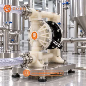 bơm màng hóa chất giá rẻ GODO QBY3-20 Teflon