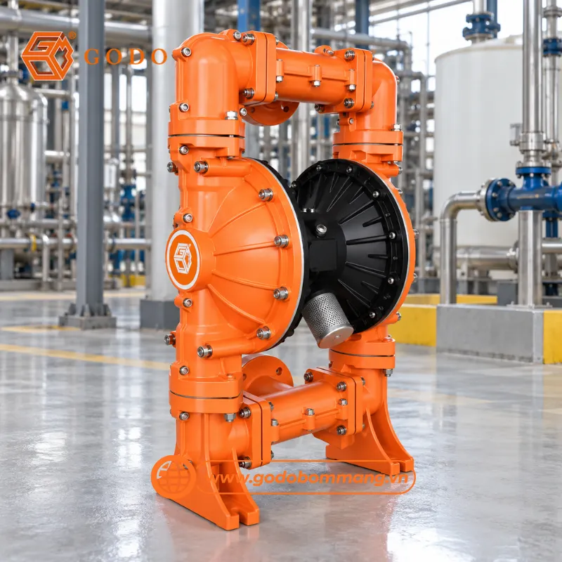 Máy bơm axit GODO BFQCF-50 Lót Flo